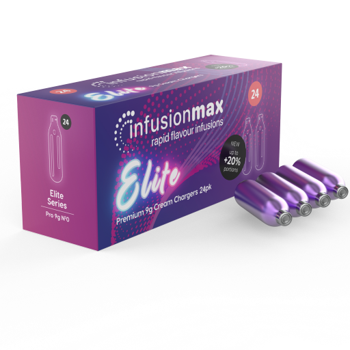 InfusionMax Elite 9g 24 Packs Culinary Gas Cream Chargers MEGA SALE OVERSTOCK