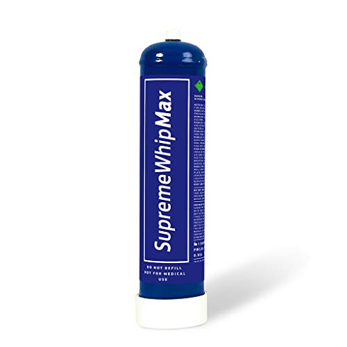 SupremeWhipMax Whipped Cream Chargers - Pure Culinary Whipped Cream Cylinder - 0.95 Liter  (580 gram) Compatible with Standard Cream Whippers