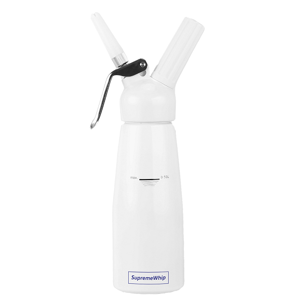 Starter Pack - SupremeWhip Cream Chargers – 600 - (25 x 24 Packs)  & 0.5L White Dispenser