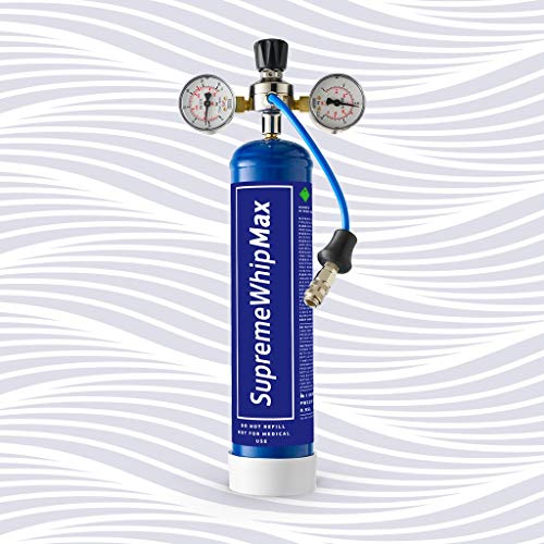 SupremeWhipMax Whipped Cream Chargers - Pure Culinary Whipped Cream Cylinder - 0.95 Liter  (580 gram) Compatible with Standard Cream Whippers