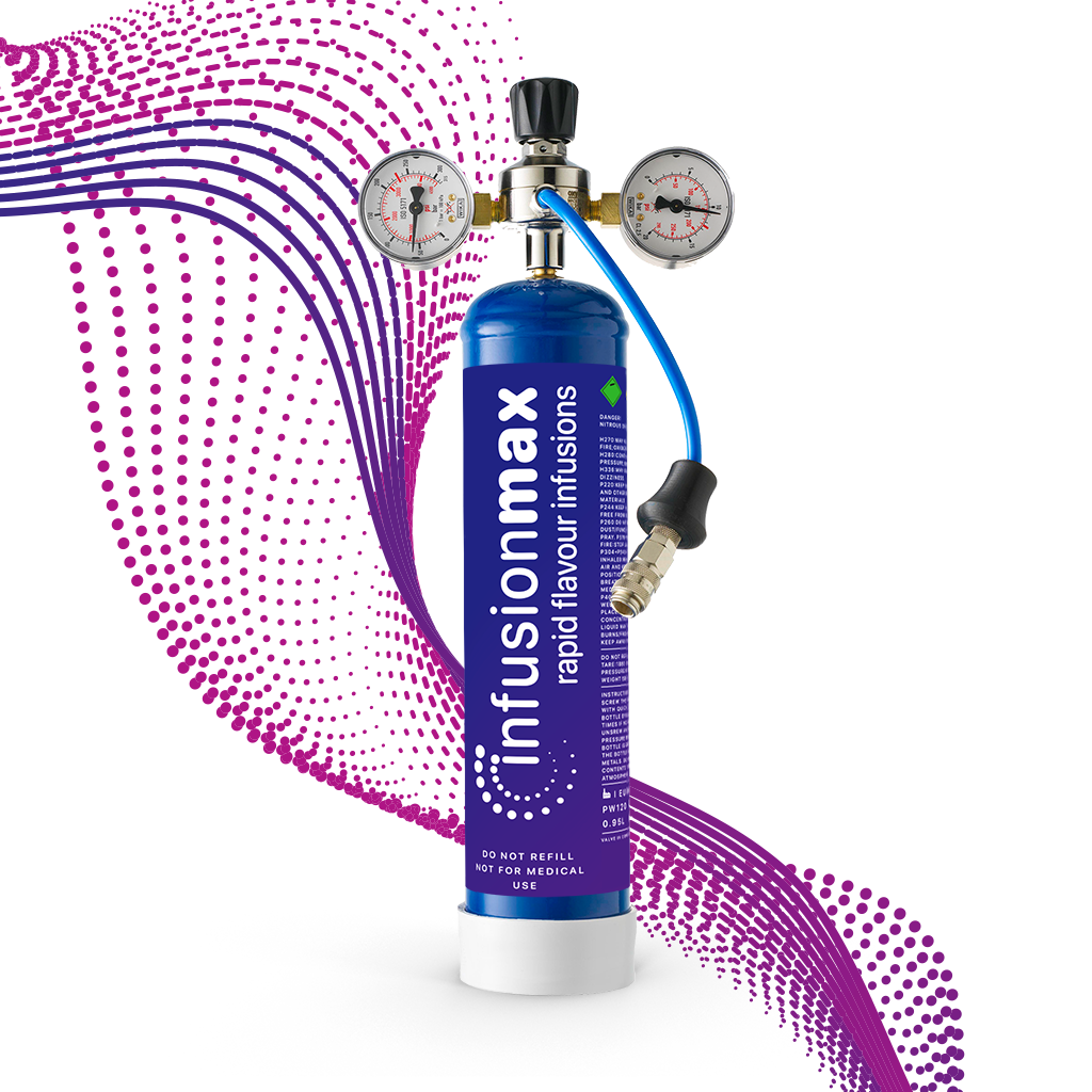1 x InfusionMax Whipped Cream Chargers -  Liter Culinary Gas Cylinder (615g)