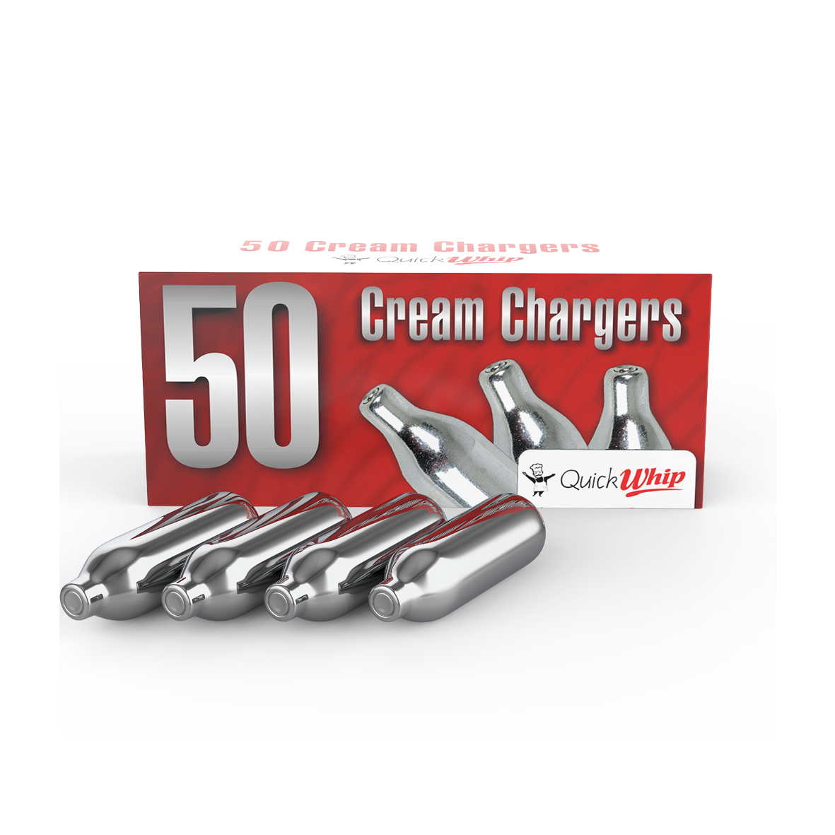 QuickWhip Cream Chargers - 50 Pack