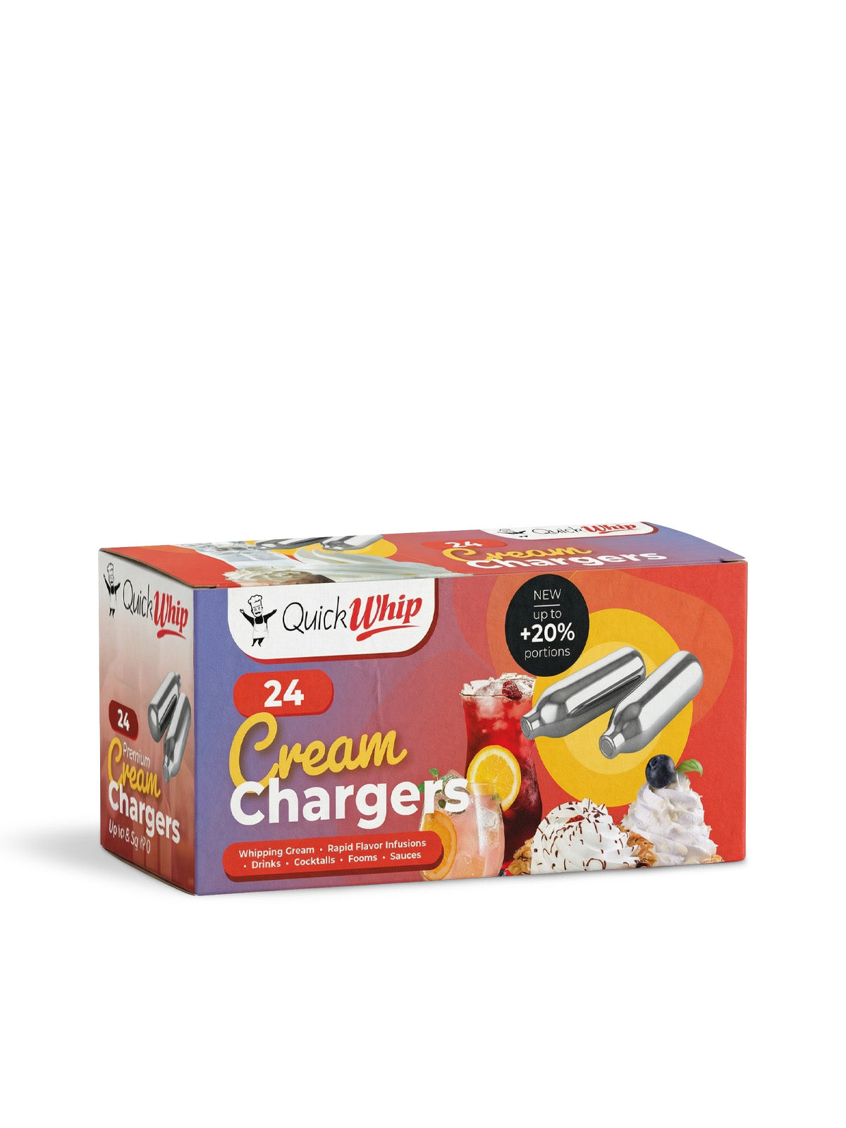 QuickWhip 24 Packs 9g N2O Cream Chargers