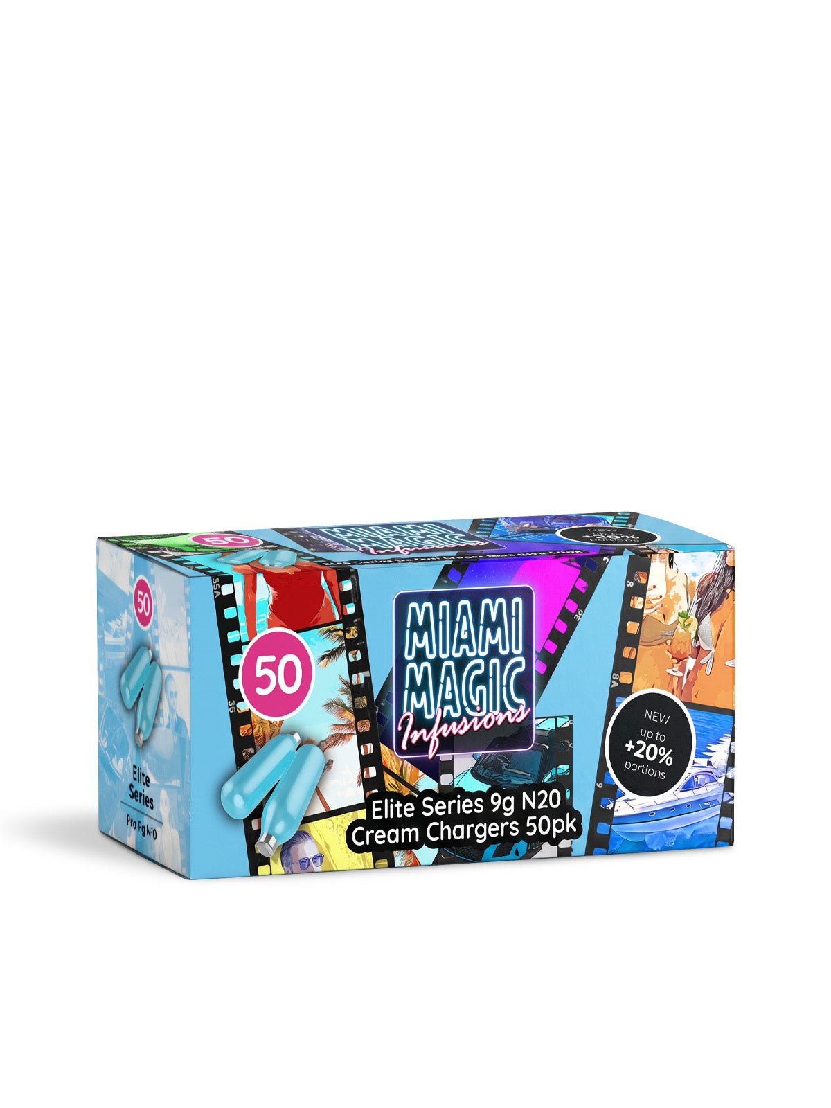 Miami Magic 9g 50 Packs N2O Whipped Cream Chargers