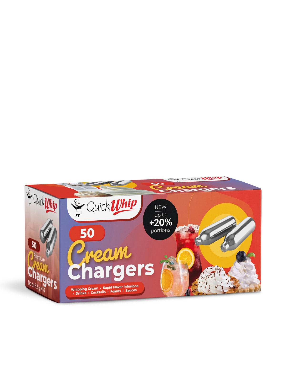 QuickWhip 50 Packs 9g Cream Chargers