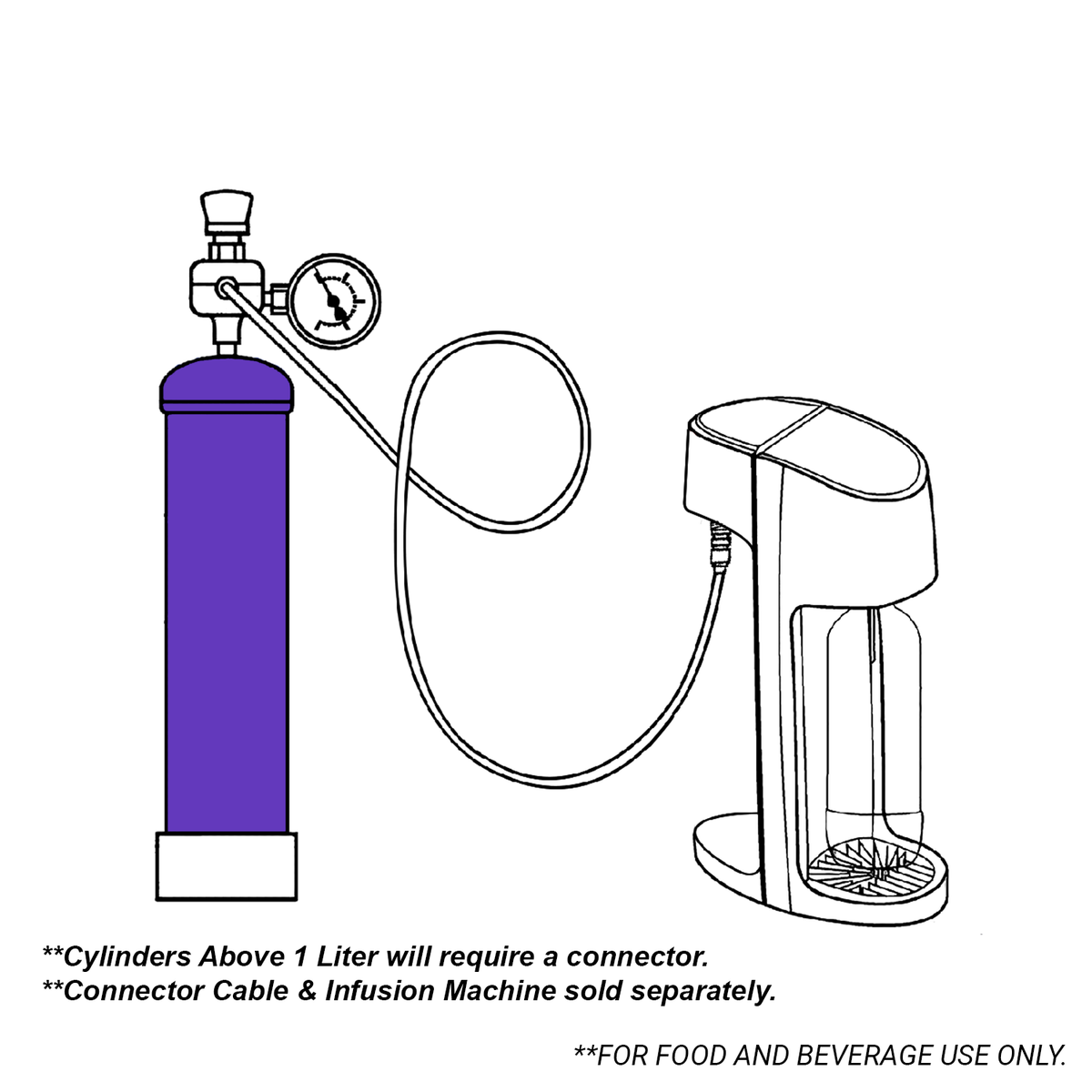 InfusionMax 680g Pro Aluminum Whipped Cream Charger Canister - 1 Cylinder