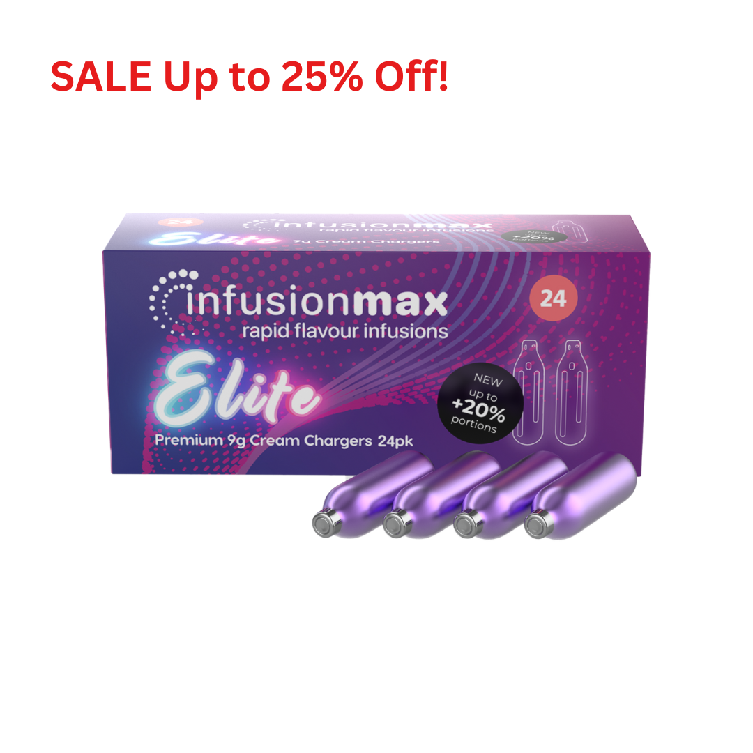 InfusionMax Elite 9g 24 Packs Culinary Gas Cream Chargers MEGA SALE OVERSTOCK