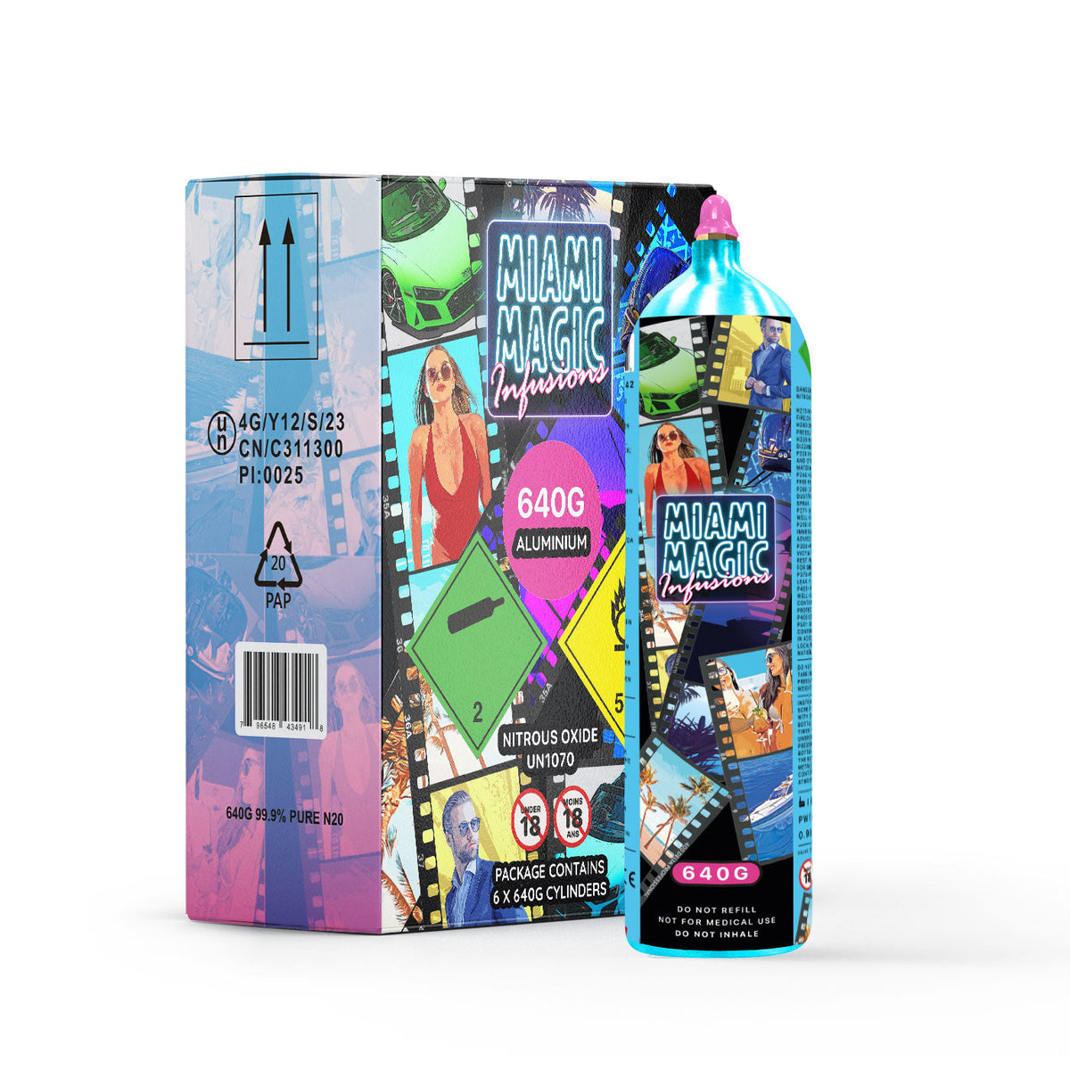 Miami Magic Infusions 640g N2O Cylinder