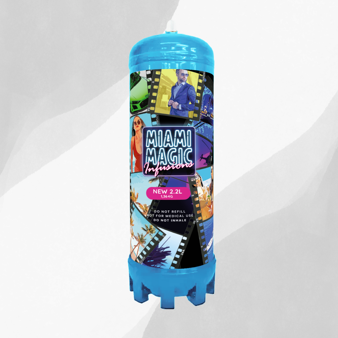 Miami Magic Infusions 2.2L/1364g Culinary Gas Cream Charger Canister