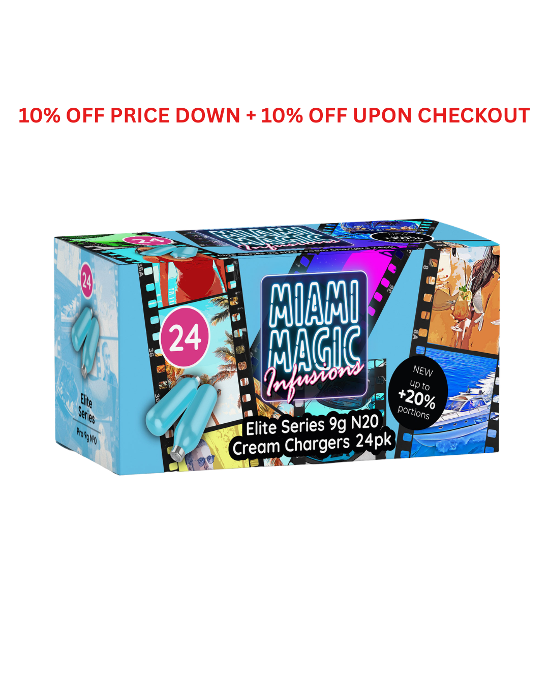 Miami Magic 9g Cream Chargers  24 Packs