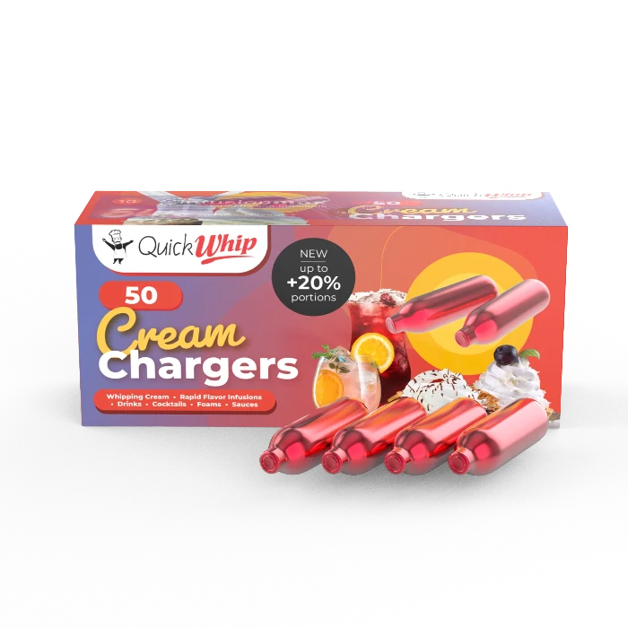 QuickWhip PRO 9g! N2O Cream Chargers - 50 Packs