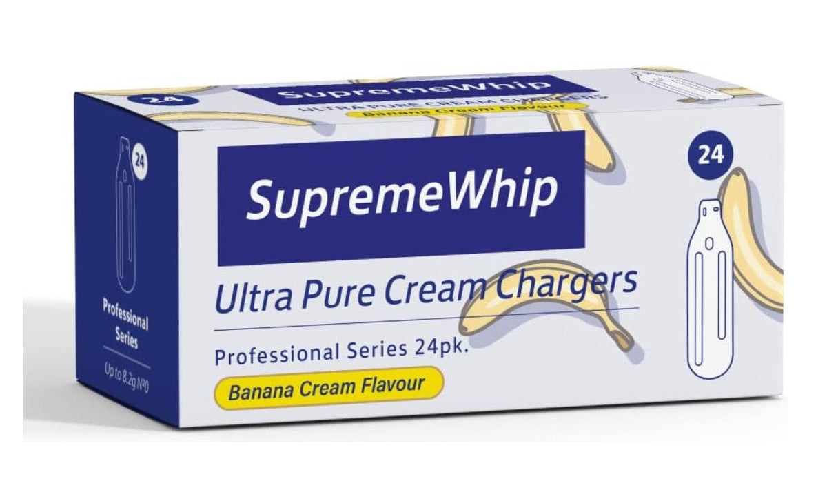 SupremeWhip Cream Chargers - Banana - 24 Packs - 8.2g