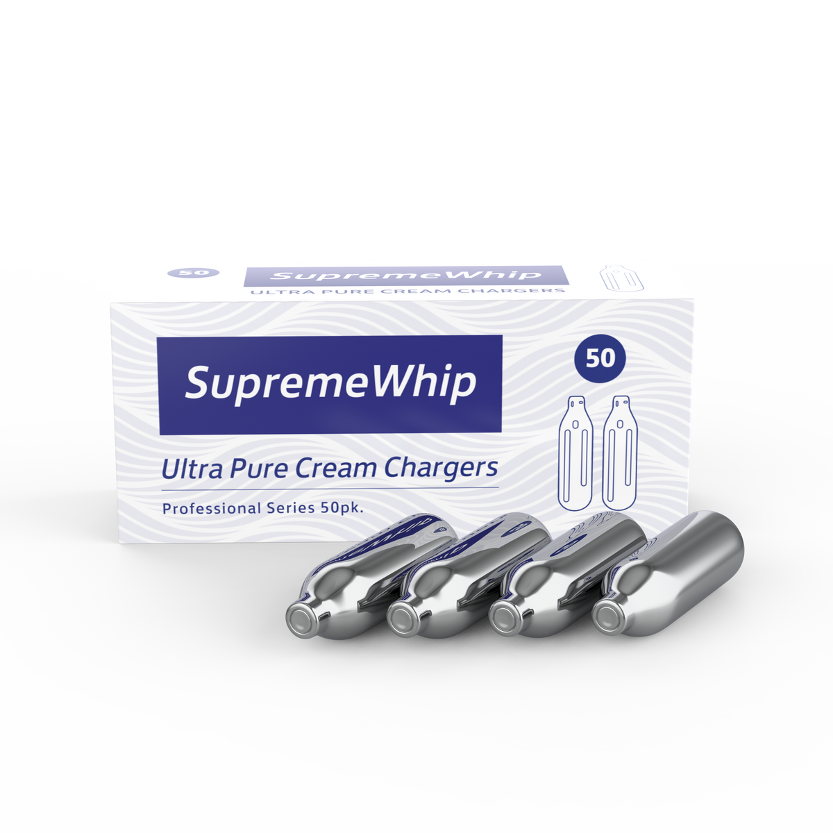 Starter Pack - SupremeWhip Cream Chargers – 600 - (12 x 50Pks)  & 0.5L Black Dispenser