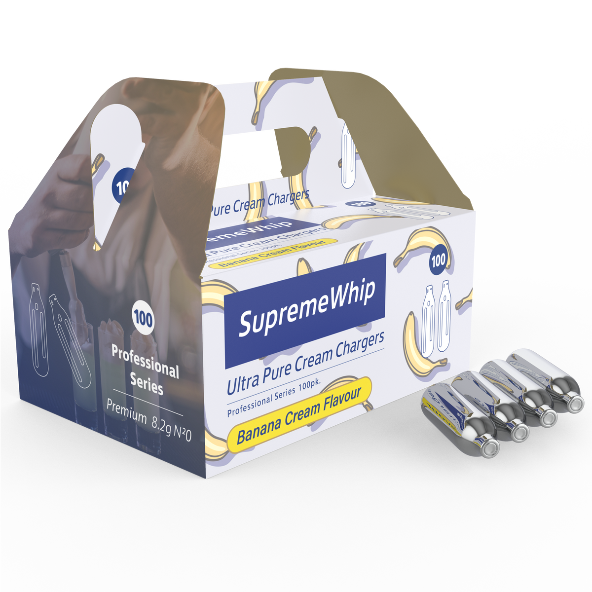 SupremeWhip  Banana 8.2g N2O Cream Chargers   100 Packs