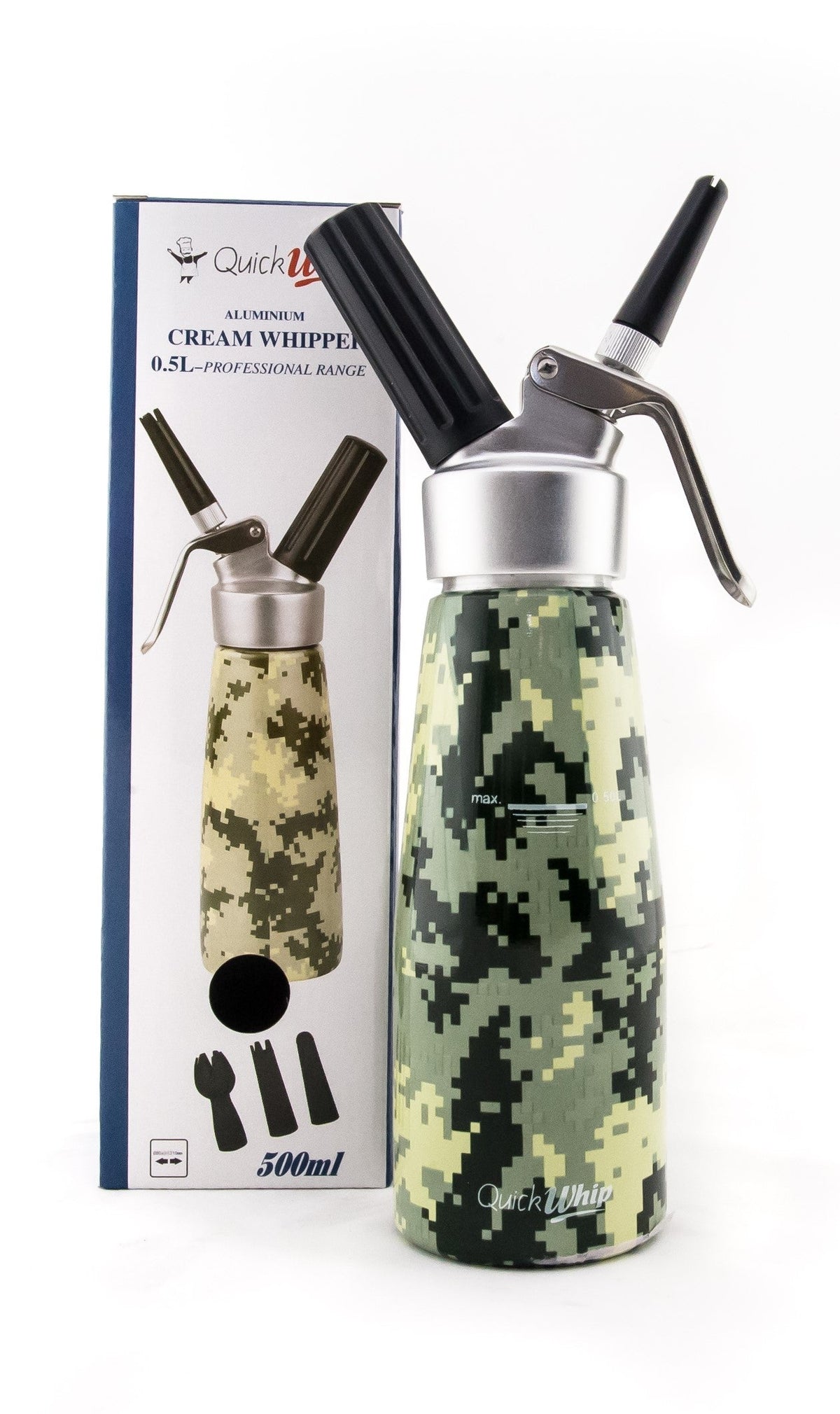 QuickWhip Cream Dispenser 0.5L – Army Print