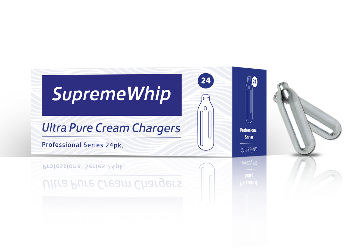 Starter Pack - SupremeWhip Cream Chargers – 600 - (25 x 24 Packs)  & 0.5L Red Dispenser